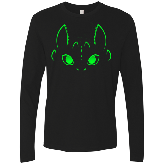 T-Shirts Black / Small Neon Toothless Men's Premium Long Sleeve