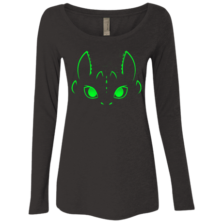 T-Shirts Vintage Black / Small Neon Toothless Women's Triblend Long Sleeve Shirt