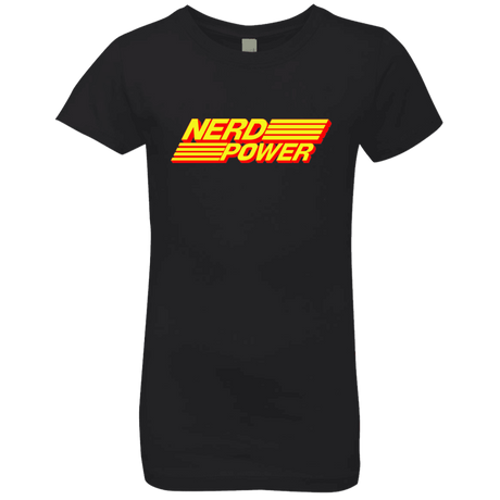 T-Shirts Black / YXS Nerd Power Girls Premium T-Shirt