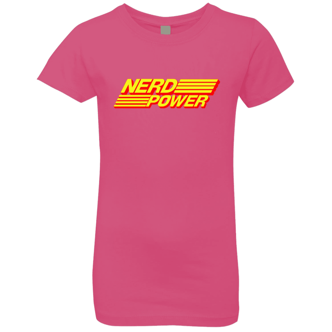 T-Shirts Hot Pink / YXS Nerd Power Girls Premium T-Shirt