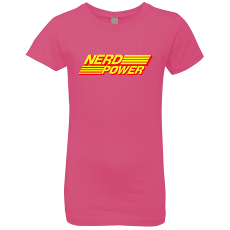 T-Shirts Hot Pink / YXS Nerd Power Girls Premium T-Shirt