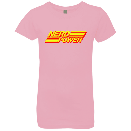 T-Shirts Light Pink / YXS Nerd Power Girls Premium T-Shirt