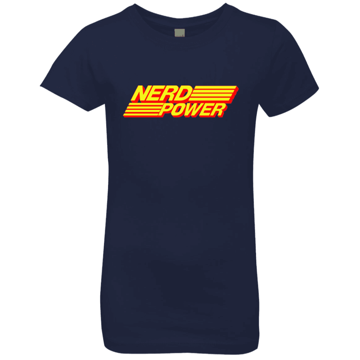 T-Shirts Midnight Navy / YXS Nerd Power Girls Premium T-Shirt