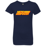 T-Shirts Midnight Navy / YXS Nerd Power Girls Premium T-Shirt