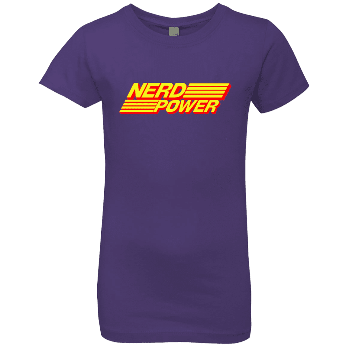 T-Shirts Purple Rush / YXS Nerd Power Girls Premium T-Shirt