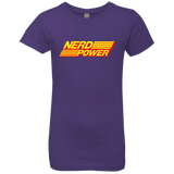 T-Shirts Purple Rush / YXS Nerd Power Girls Premium T-Shirt