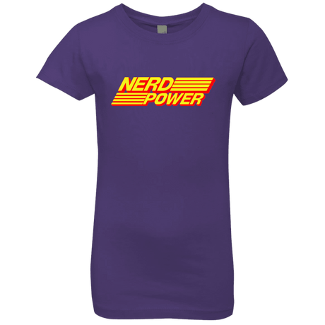 T-Shirts Purple Rush / YXS Nerd Power Girls Premium T-Shirt