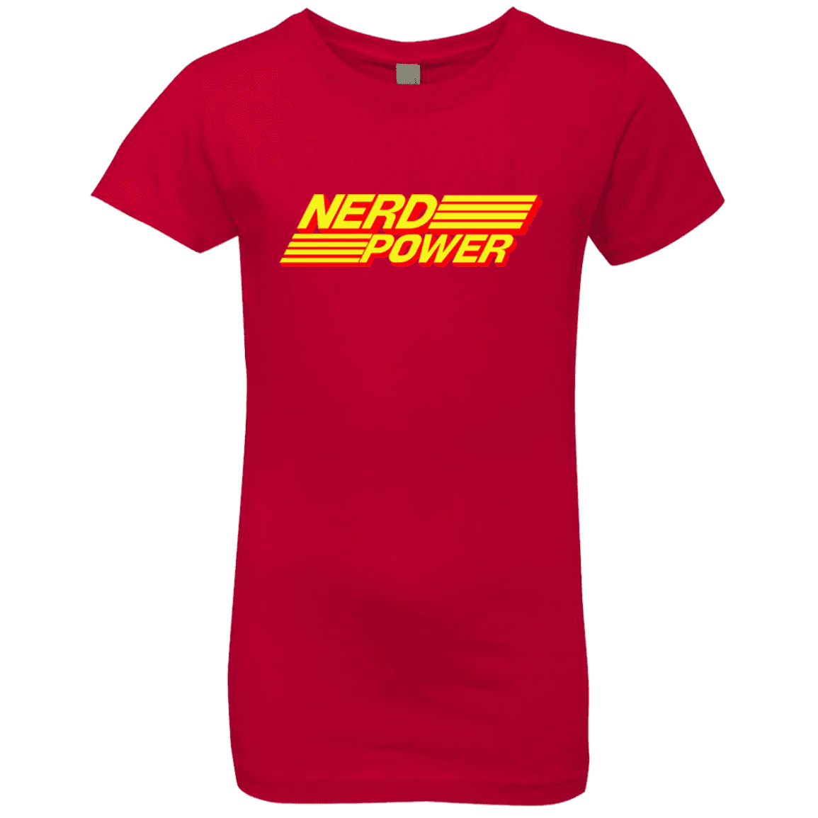 T-Shirts Red / YXS Nerd Power Girls Premium T-Shirt