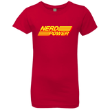 T-Shirts Red / YXS Nerd Power Girls Premium T-Shirt