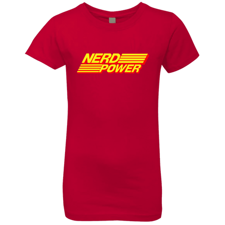 T-Shirts Red / YXS Nerd Power Girls Premium T-Shirt