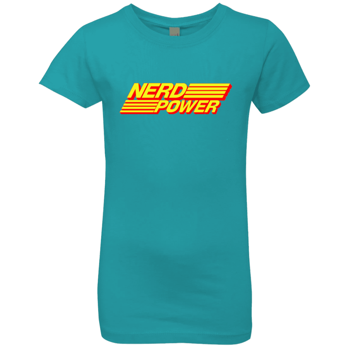 T-Shirts Tahiti Blue / YXS Nerd Power Girls Premium T-Shirt