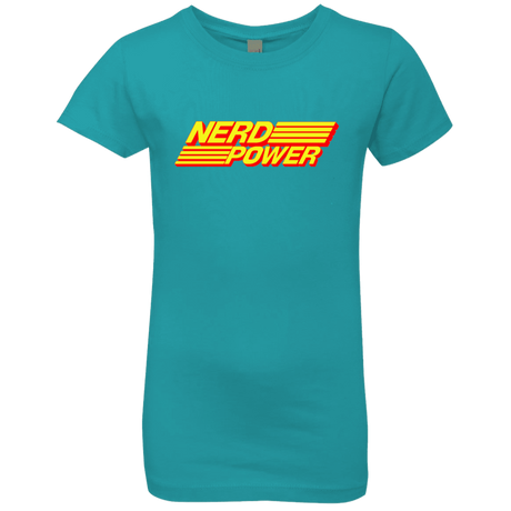 T-Shirts Tahiti Blue / YXS Nerd Power Girls Premium T-Shirt