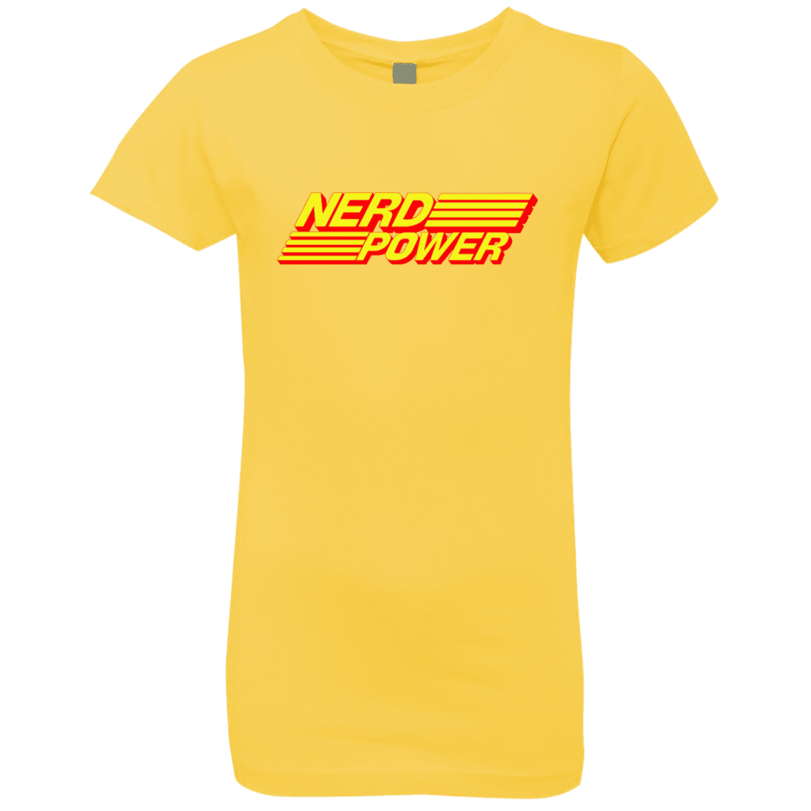 T-Shirts Vibrant Yellow / YXS Nerd Power Girls Premium T-Shirt