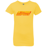 T-Shirts Vibrant Yellow / YXS Nerd Power Girls Premium T-Shirt