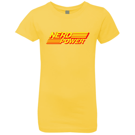 T-Shirts Vibrant Yellow / YXS Nerd Power Girls Premium T-Shirt