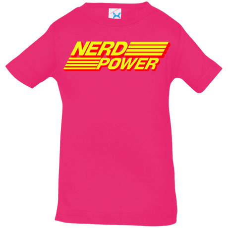 T-Shirts Hot Pink / 6 Months Nerd Power Infant Premium T-Shirt