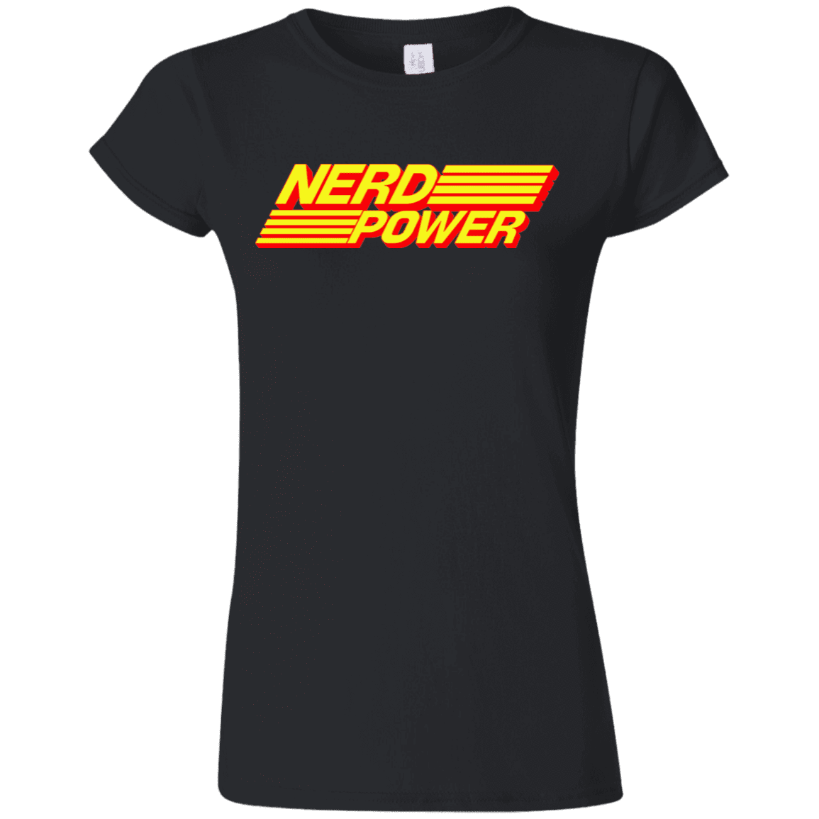 T-Shirts Black / S Nerd Power Junior Slimmer-Fit T-Shirt