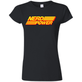 T-Shirts Black / S Nerd Power Junior Slimmer-Fit T-Shirt