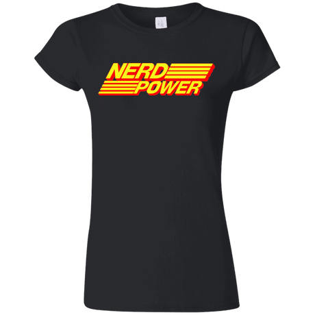 T-Shirts Black / S Nerd Power Junior Slimmer-Fit T-Shirt