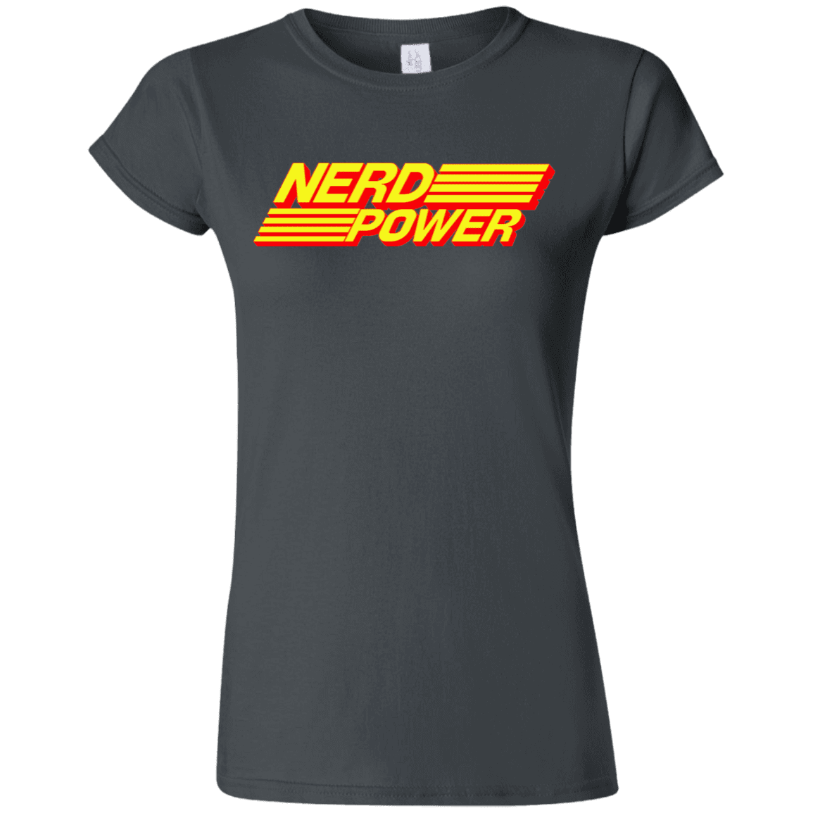 T-Shirts Charcoal / S Nerd Power Junior Slimmer-Fit T-Shirt