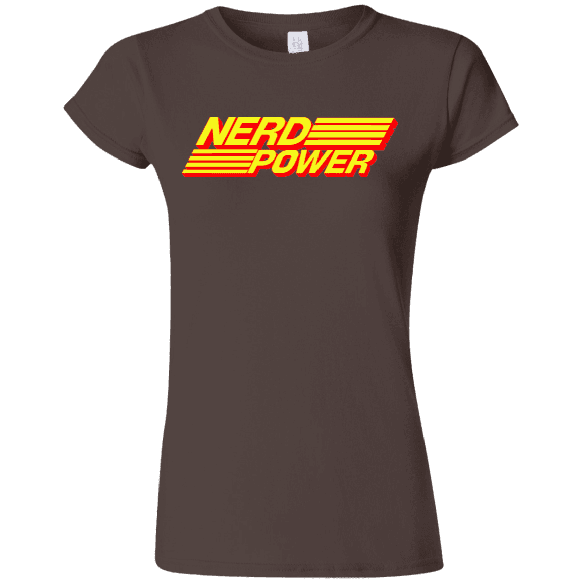 T-Shirts Dark Chocolate / S Nerd Power Junior Slimmer-Fit T-Shirt