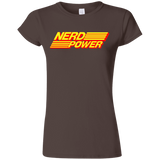 T-Shirts Dark Chocolate / S Nerd Power Junior Slimmer-Fit T-Shirt