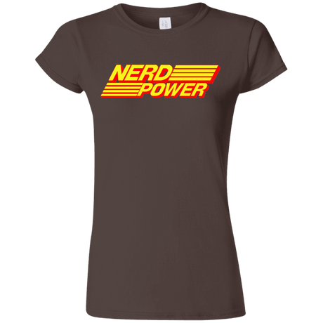 T-Shirts Dark Chocolate / S Nerd Power Junior Slimmer-Fit T-Shirt