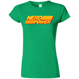 T-Shirts Irish Green / S Nerd Power Junior Slimmer-Fit T-Shirt