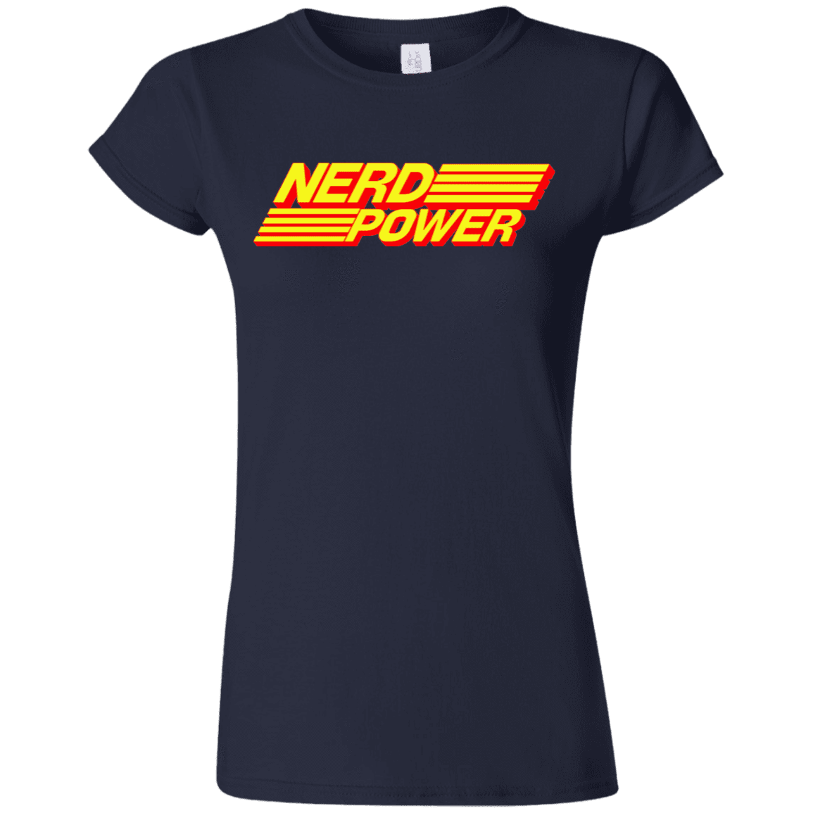 T-Shirts Navy / S Nerd Power Junior Slimmer-Fit T-Shirt