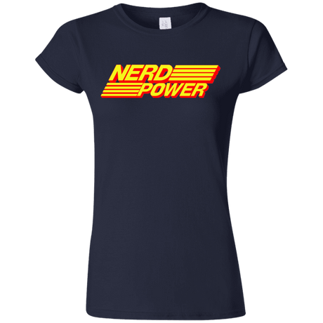 T-Shirts Navy / S Nerd Power Junior Slimmer-Fit T-Shirt