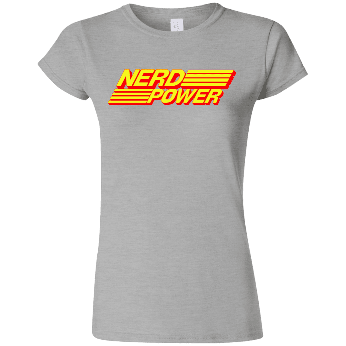 T-Shirts Sport Grey / S Nerd Power Junior Slimmer-Fit T-Shirt