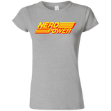 T-Shirts Sport Grey / S Nerd Power Junior Slimmer-Fit T-Shirt