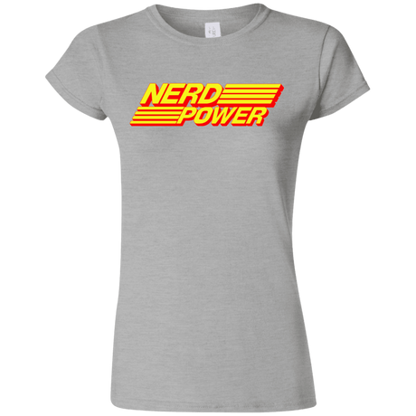 T-Shirts Sport Grey / S Nerd Power Junior Slimmer-Fit T-Shirt