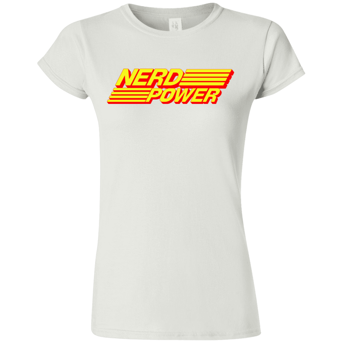 T-Shirts White / S Nerd Power Junior Slimmer-Fit T-Shirt