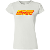 T-Shirts White / S Nerd Power Junior Slimmer-Fit T-Shirt