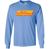 T-Shirts Carolina Blue / S Nerd Power Men's Long Sleeve T-Shirt