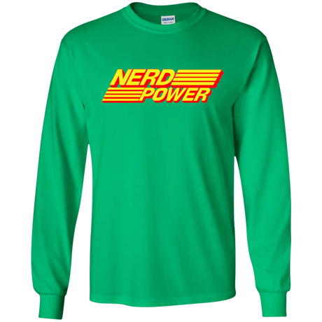 T-Shirts Irish Green / S Nerd Power Men's Long Sleeve T-Shirt