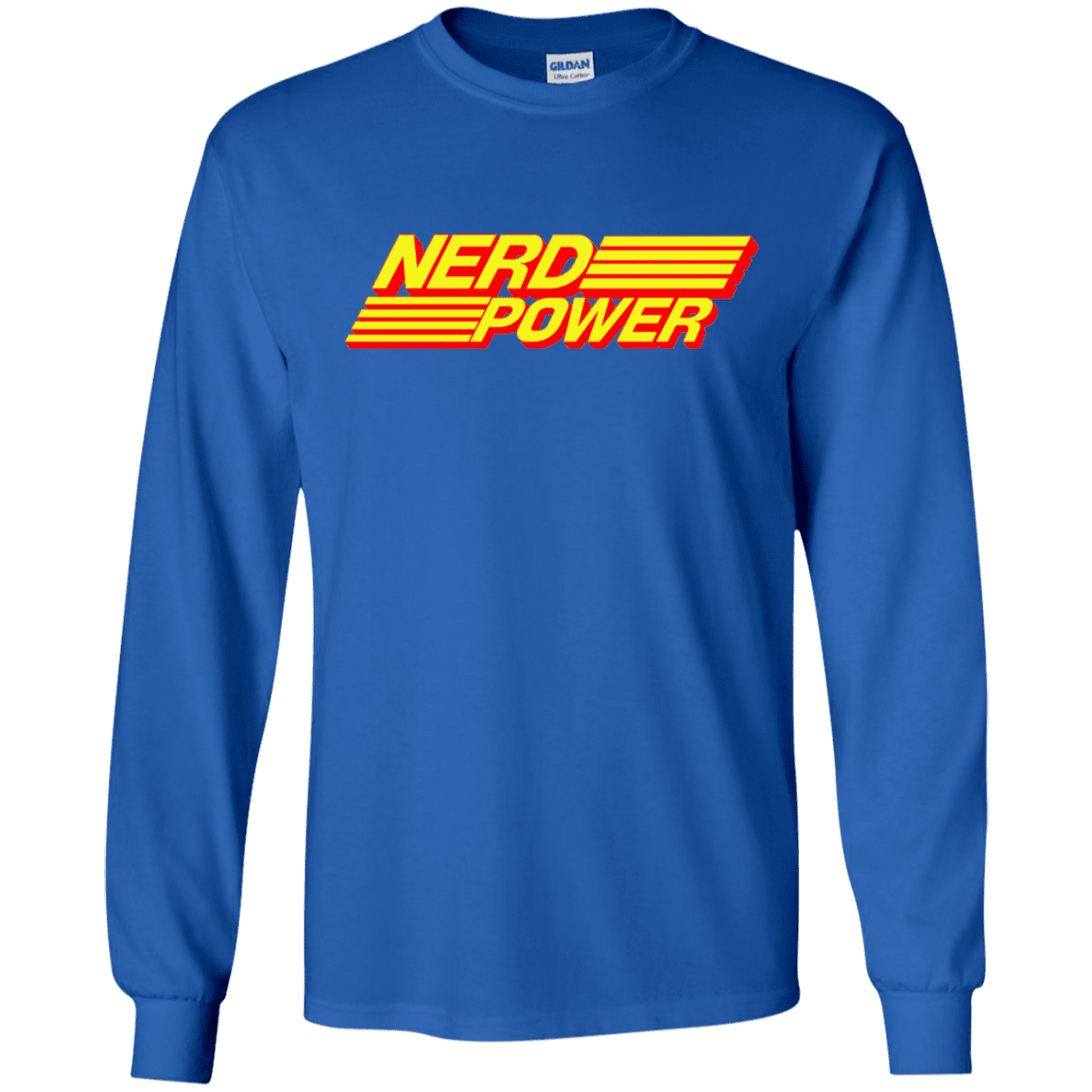 T-Shirts Royal / S Nerd Power Men's Long Sleeve T-Shirt