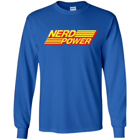 T-Shirts Royal / S Nerd Power Men's Long Sleeve T-Shirt