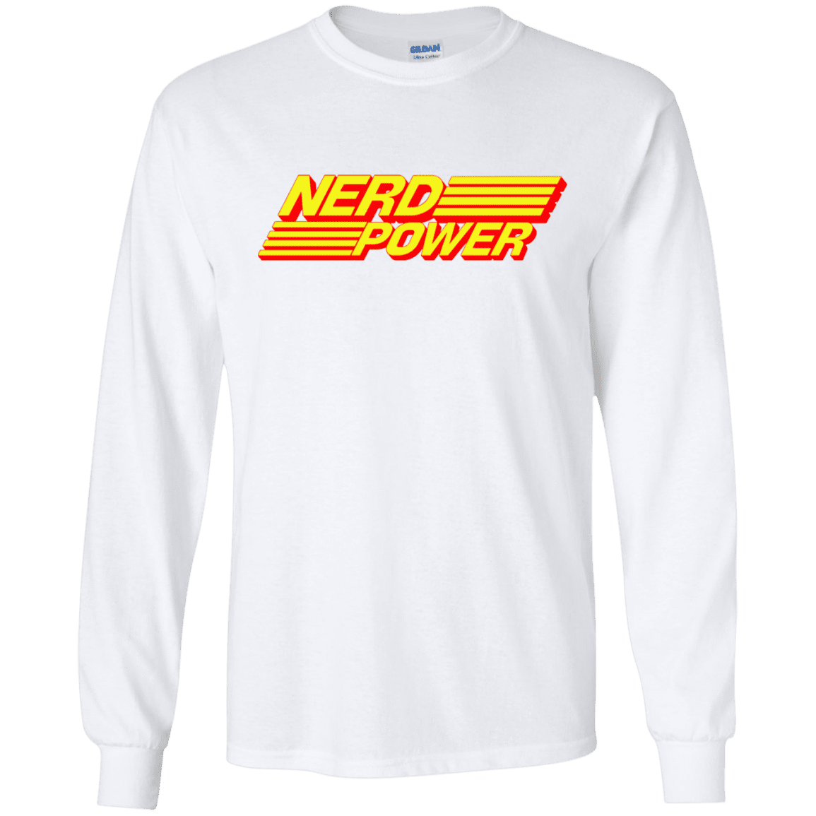 T-Shirts White / S Nerd Power Men's Long Sleeve T-Shirt