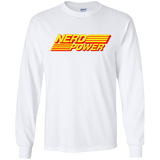 T-Shirts White / S Nerd Power Men's Long Sleeve T-Shirt