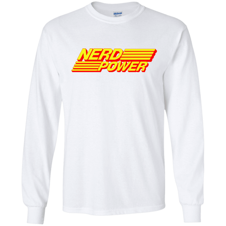 T-Shirts White / S Nerd Power Men's Long Sleeve T-Shirt