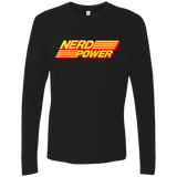T-Shirts Black / S Nerd Power Men's Premium Long Sleeve