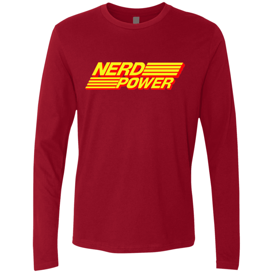 T-Shirts Cardinal / S Nerd Power Men's Premium Long Sleeve