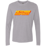 T-Shirts Heather Grey / S Nerd Power Men's Premium Long Sleeve