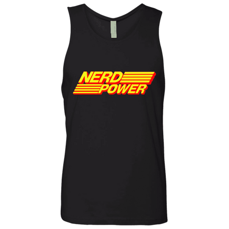 T-Shirts Black / S Nerd Power Men's Premium Tank Top