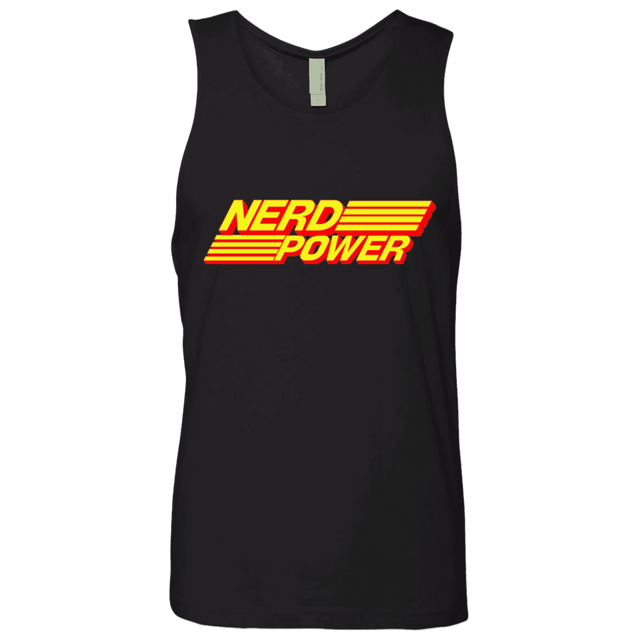 T-Shirts Black / S Nerd Power Men's Premium Tank Top