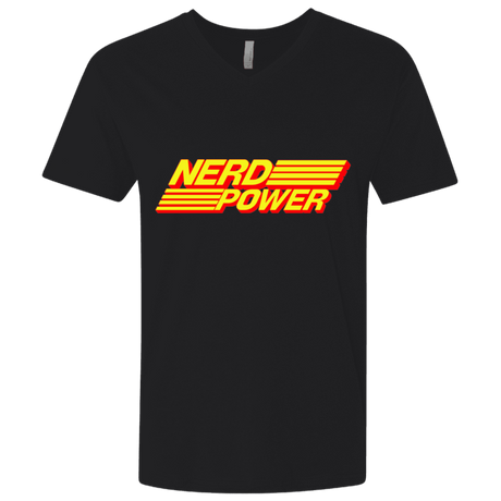 T-Shirts Black / X-Small Nerd Power Men's Premium V-Neck