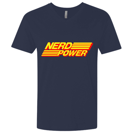 T-Shirts Midnight Navy / X-Small Nerd Power Men's Premium V-Neck