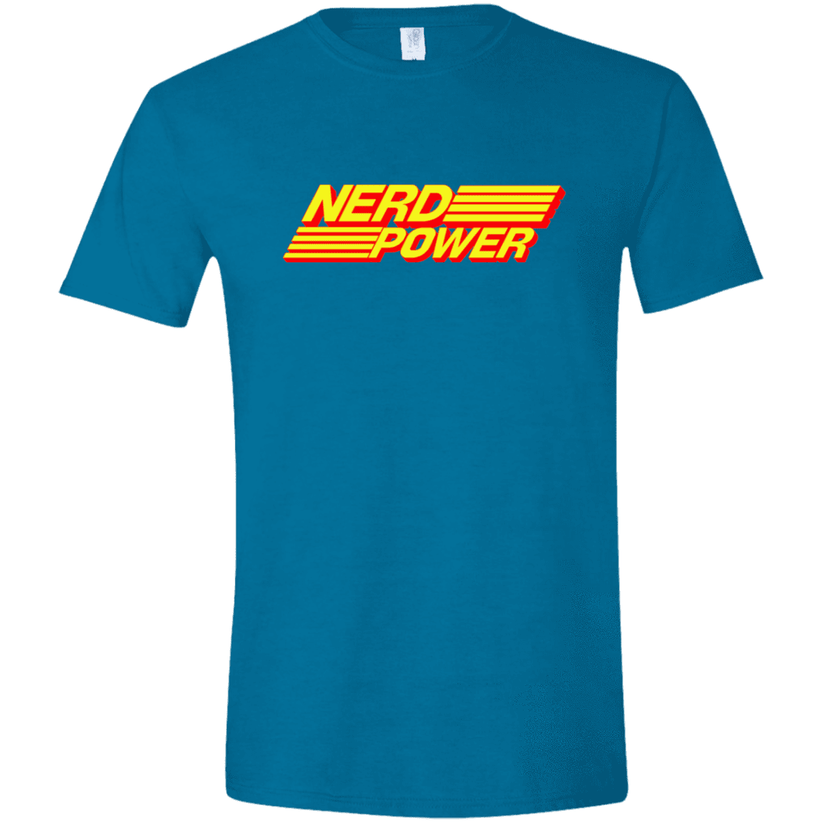 T-Shirts Antique Sapphire / S Nerd Power Men's Semi-Fitted Softstyle